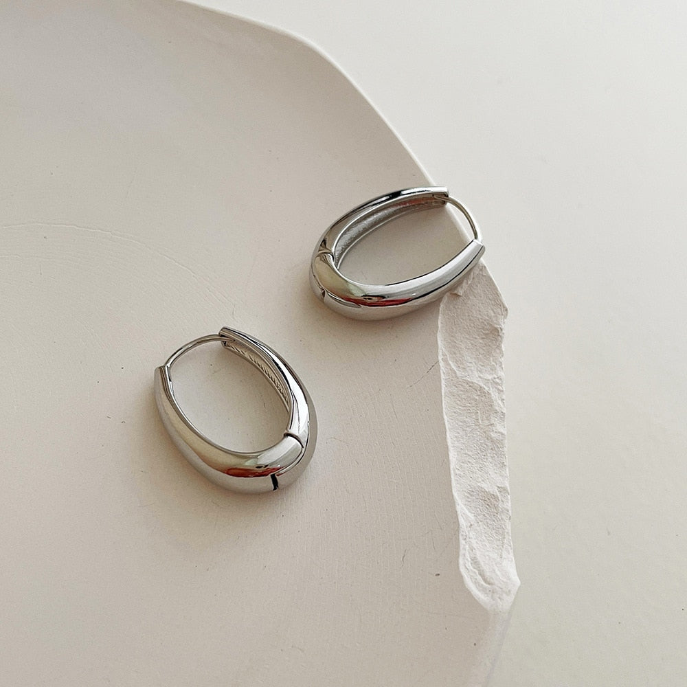Silver Color Hollow Double Heart Earrings for Women Korean Style Design Ear Buckle 2022 Korea Fashion Jewelry Accessories